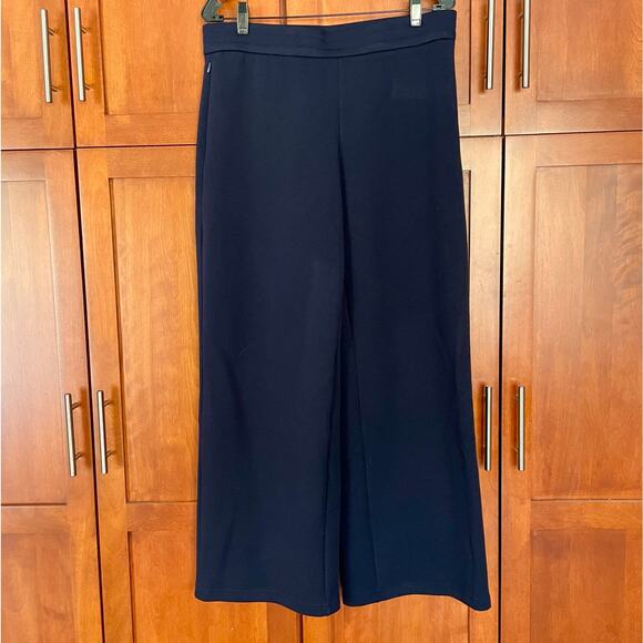 OGL Pants High Rise Straight Leg Elastic Waist Warm Navy Blue Size Large NEW - Picture 6 of 7